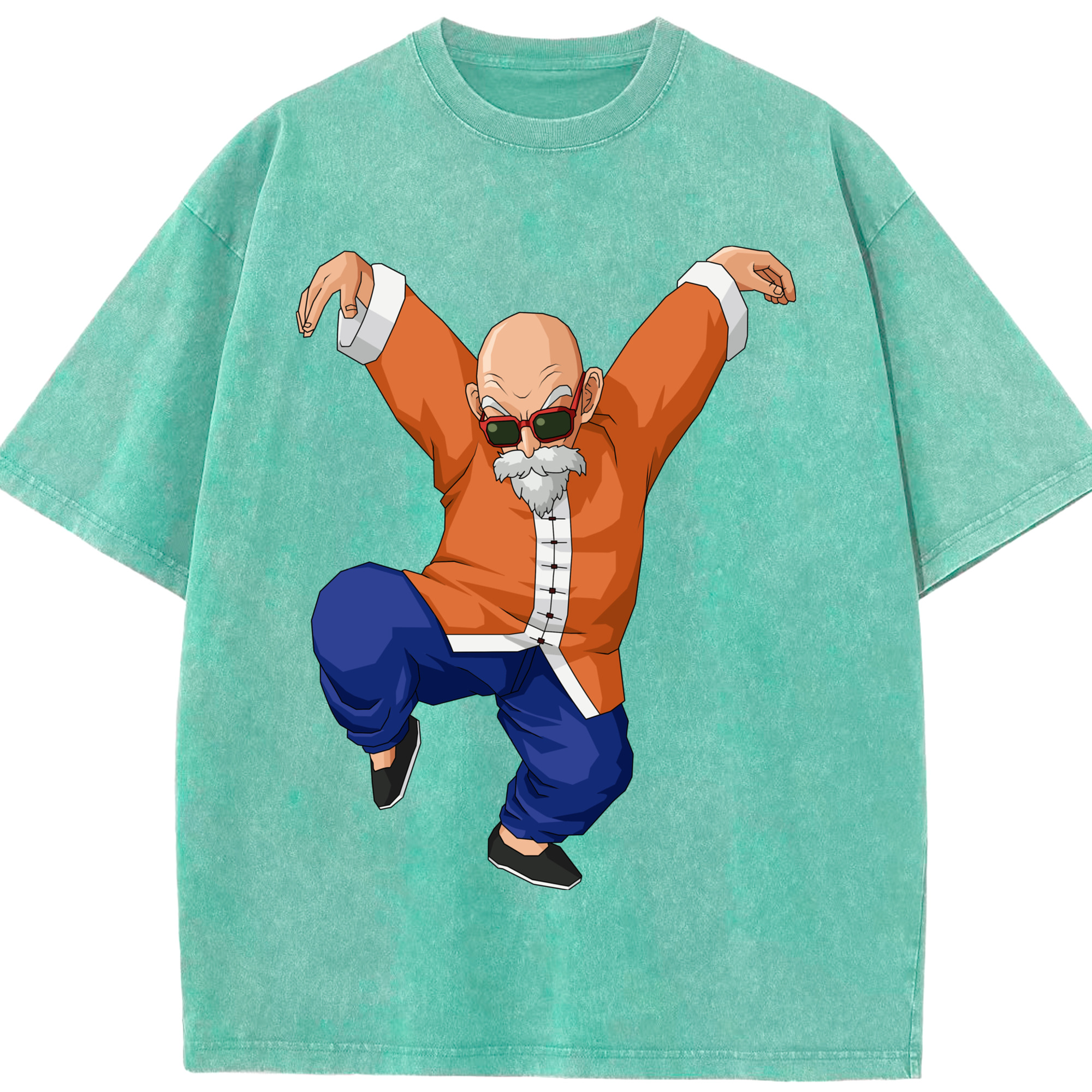 （画像用） ドラゴンボール 亀仙人（かめせんにん） DRAGON BALL Master Roshi Kame Sennin 綿100% ヴィンテージ風 半袖Tシャツ（フロントプリント）